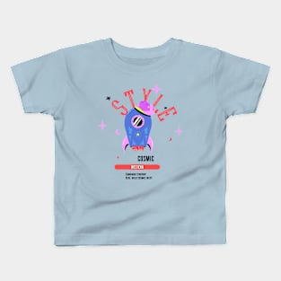 Cosmic Western Confirmed Starship Real Wild Cosmic West Design Kids T-Shirt